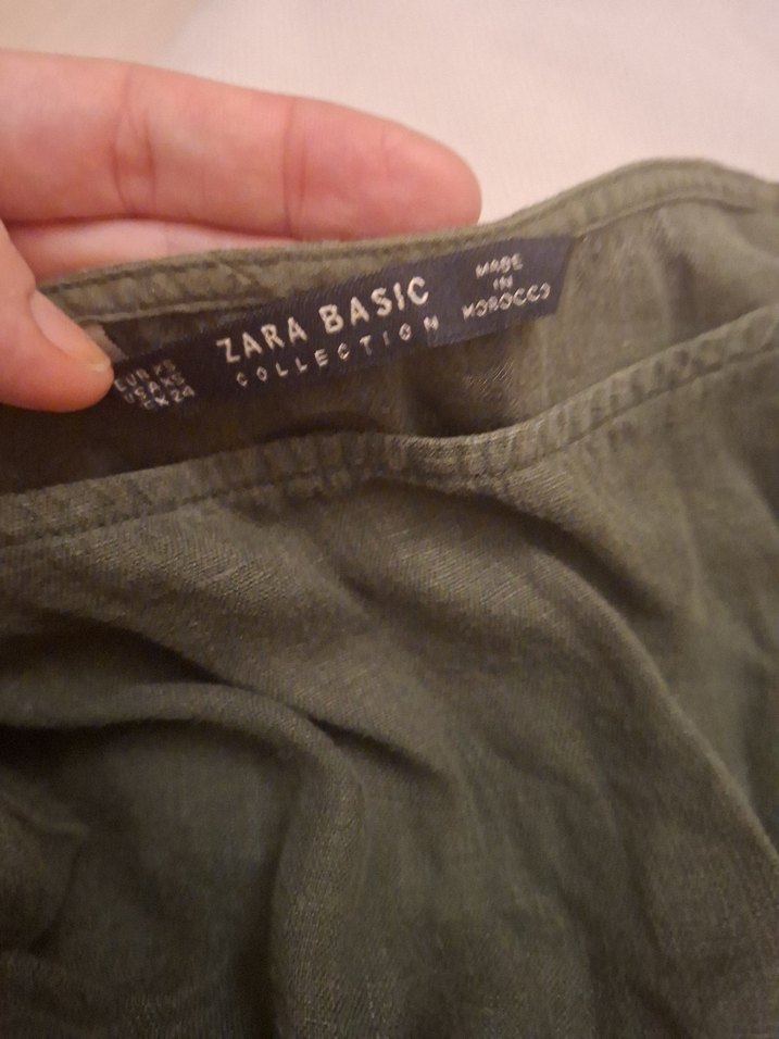 Kolsuz Uzun Keten Elbise - Görsel 2