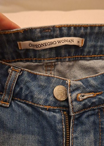 Kadın Mavi Kot Mini Şort - Görsel 2