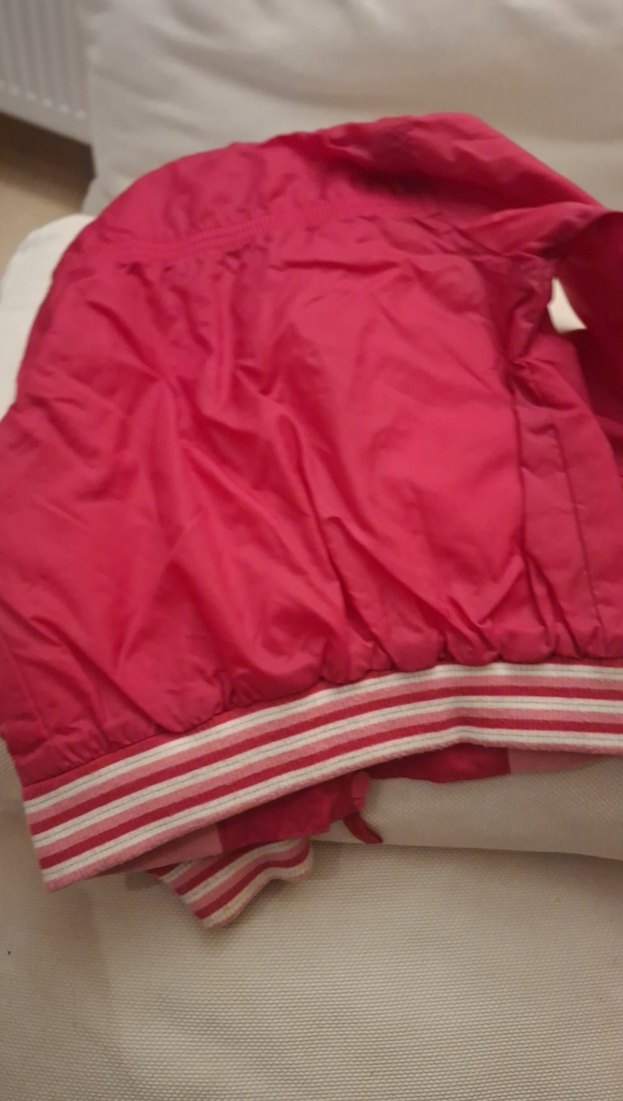 Kapüşonlu Nakışlı Kız Çocuk Pembe Mont - Görsel 4