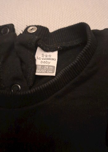 Kız Çocuk Siyah Fırfırlı Sweatshirt - Görsel 3