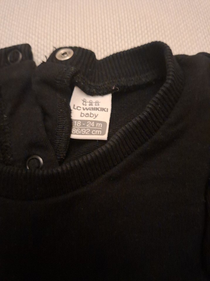 Kız Çocuk Siyah Fırfırlı Sweatshirt - Görsel 3