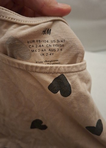 Kız Çocuk Kolsuz Bej Kalp Desenli Elbise - Görsel 2