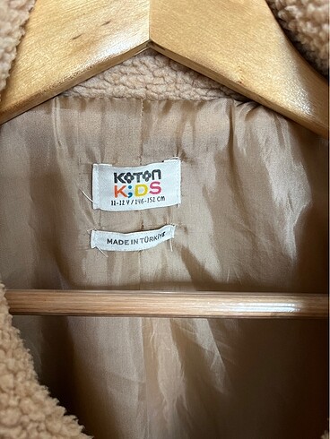 11-12 Yaş Beden Koton kız çocuk peluş mont