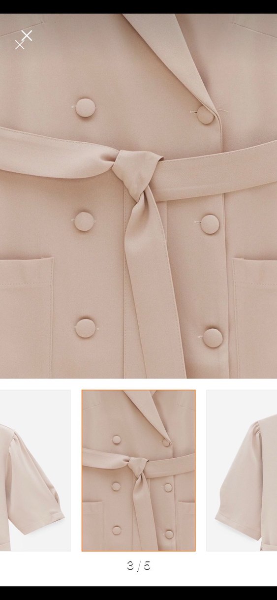 Bej Kemerli Kadın elbise - Görsel 3