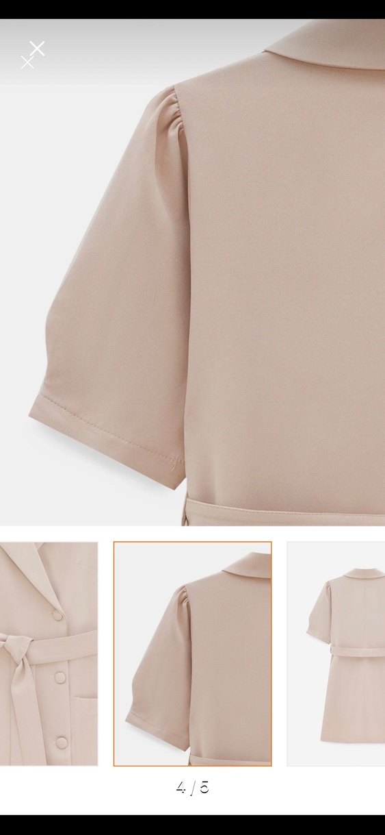 Bej Kemerli Kadın elbise - Görsel 4