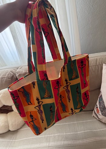 Renkli Bohem Kadın Omuz Çantası bez - Görsel 3