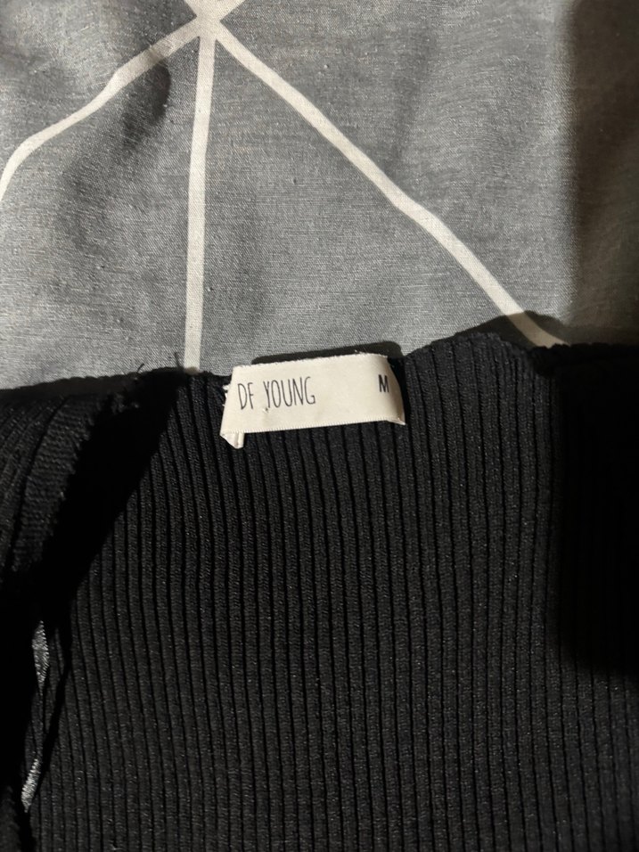 Siyah Triko Halter Yaka Kadın Bluz - Görsel 2