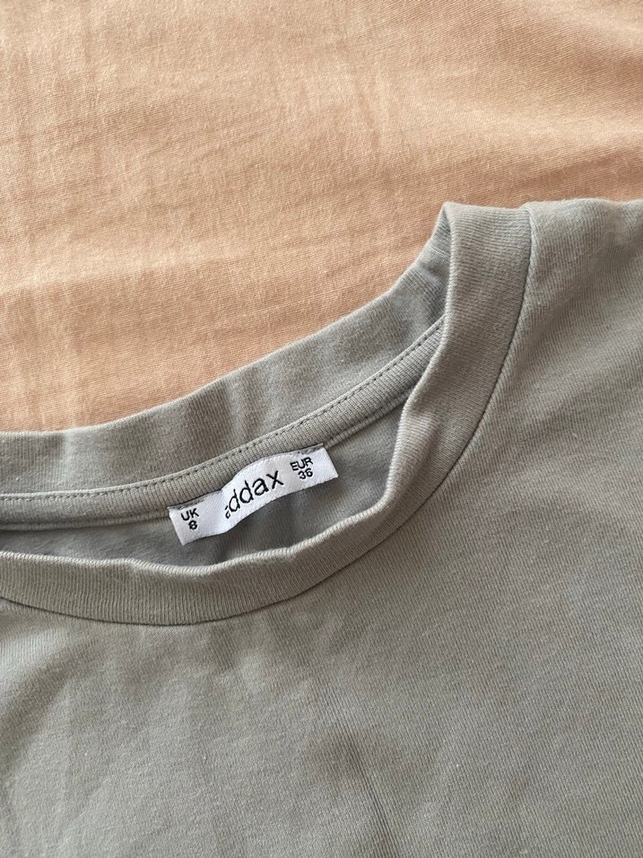 Gri Kısa Kollu  Midi Elbise - Görsel 2