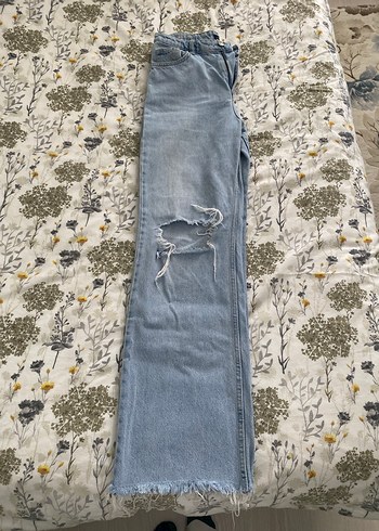 Yırtık Detaylı Wide Leg Pantolon - Görsel 2