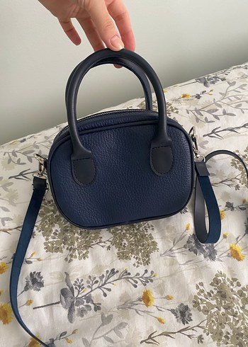 Mavi Deri Kadın Omuz Çantası - Görsel 2