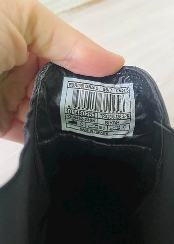 Siyah Platform Topuklu Lastik Bot - Görsel 5