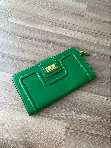 Yeşil clutch çanta