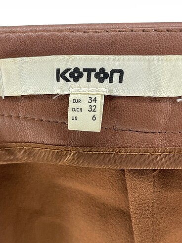 34 Beden kahverengi Renk Koton Mini Etek %70 İndirimli.