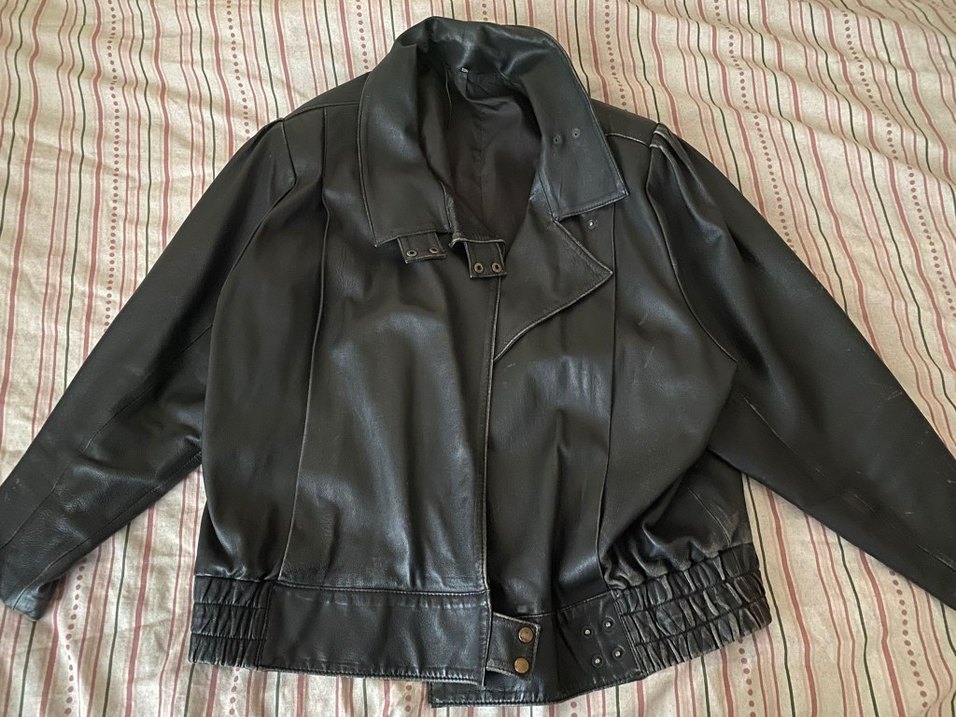Siyah Deri Kadın Ceket - Görsel 2