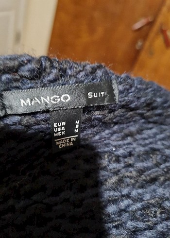 lacivert adın Boğazlı Kolsuz Örgü panco - Görsel 6