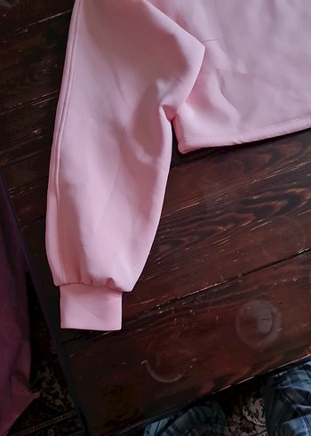 Pembe Mini Baskılı Uzun Kollu Sweatshirt - Görsel 4