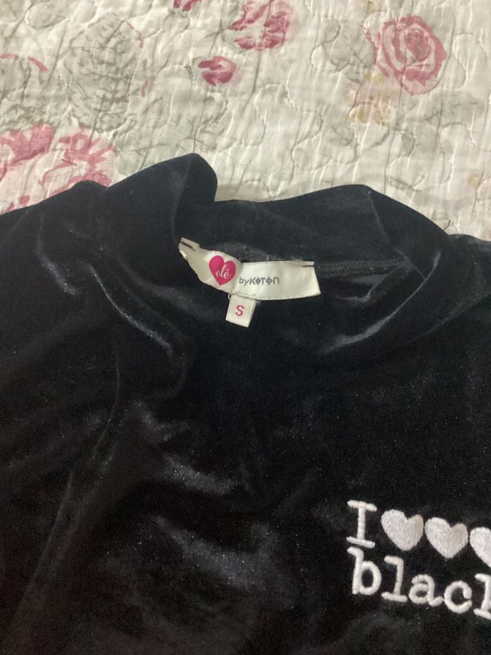 Siyah Uzun Kollu bluz - Görsel 3