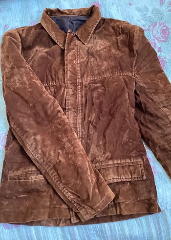 Düğmeli Kahverengi Süet Ceket - Görsel 2