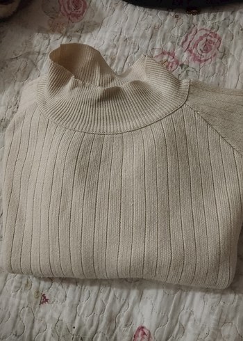 Krem Triko Kadın Kazak - Görsel 3