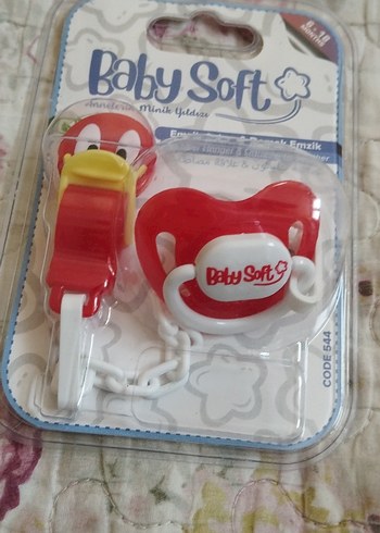 Baby Soft Kırmızı Emzik ve Aksesuvar Seti - Görsel 2
