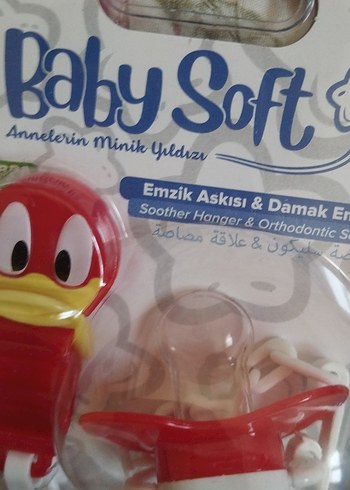 Baby Soft Kırmızı Emzik ve Aksesuvar Seti - Görsel 3