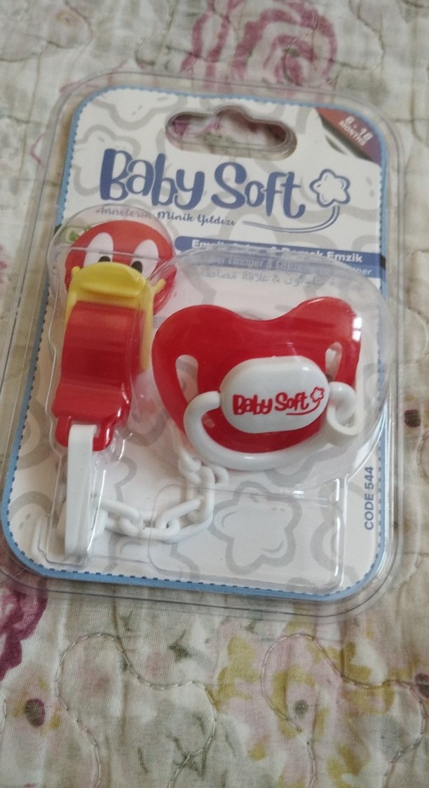 Baby Soft Kırmızı Emzik ve Aksesuvar Seti - Görsel 2