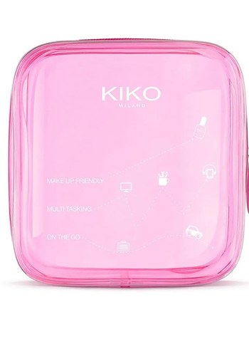 Pembe Parlak KIKO Makyaj Çantası