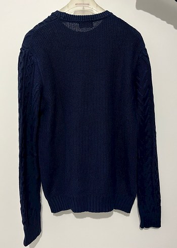 Lacivert Örgü Erkek  Kazak - Görsel 2