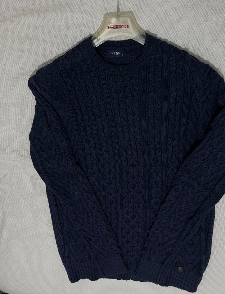 Lacivert Örgü Erkek  Kazak - Görsel 3