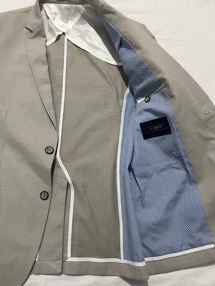 Bej Erkek Normal Kesim Ceket - Görsel 3