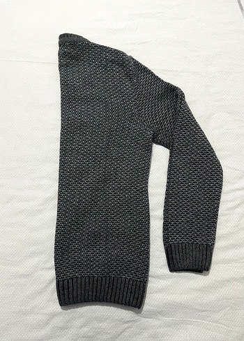 Gri Erkek Örgü Bisiklet Yaka Kazak - Görsel 3