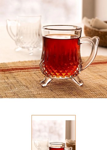 4 lü Ayaklı çay fincanı seti
