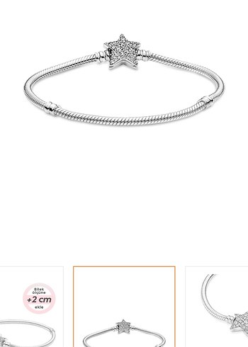 Pandora Pandora charm hediyeli Yıldız Klipsli Kadın Bileklik