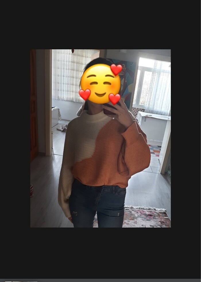 Milla bloklu yarasa kol kazak - Görsel 3