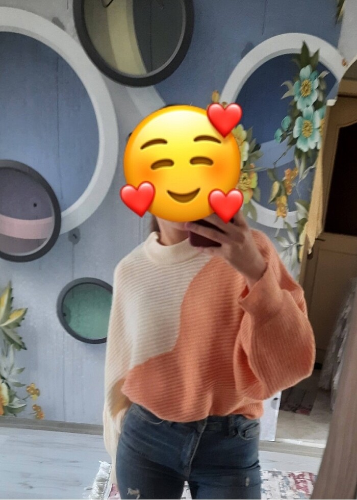 Milla bloklu yarasa kol kazak - Görsel 2