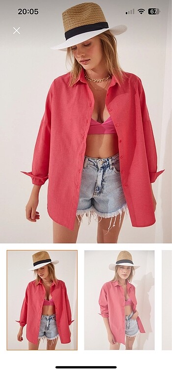 Nar çiçeği gömlek - Görsel 2