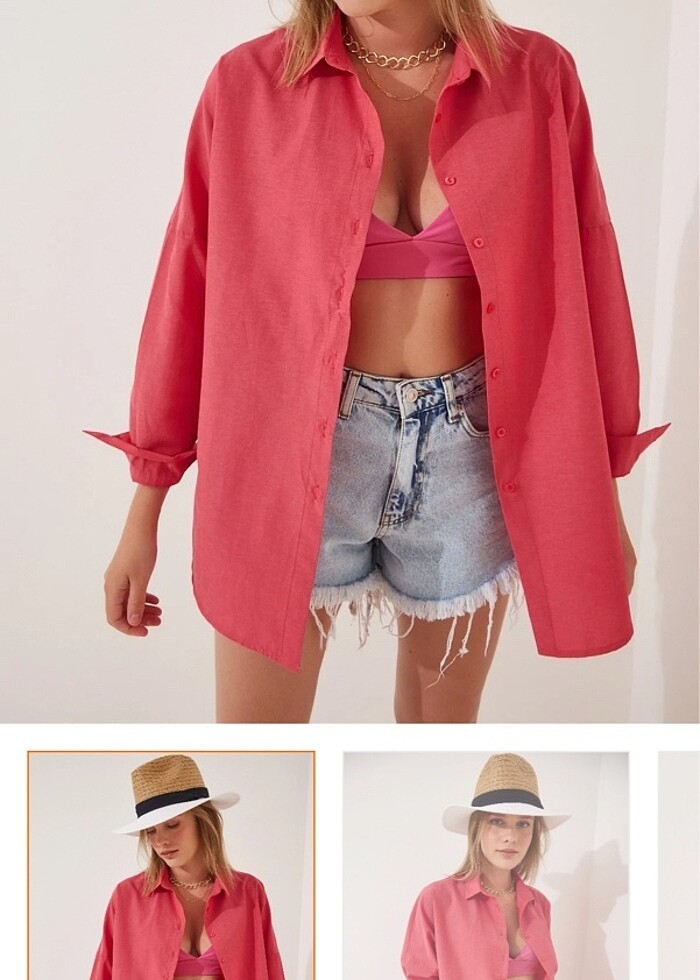 Nar çiçeği gömlek - Görsel 2