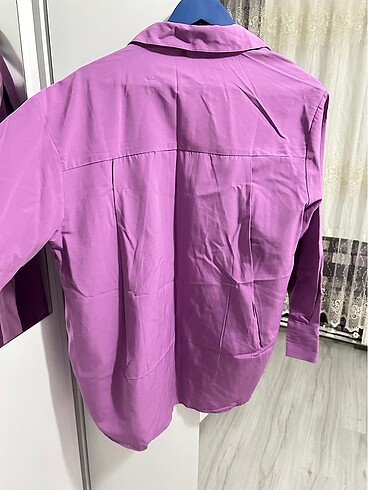 38 Beden mor Renk Milla mor oversize gömlek
