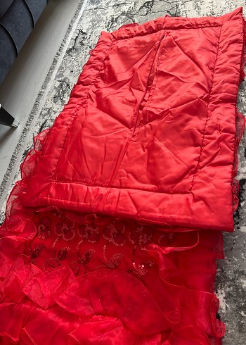 Nakışlı Kırmızı Renkli Çift Kişilik Yatak Örtüsü - Görsel 8