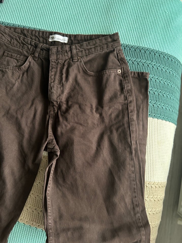 Kahverengi Kadın Kumaş Pantolon Regular Fit - Görsel 5