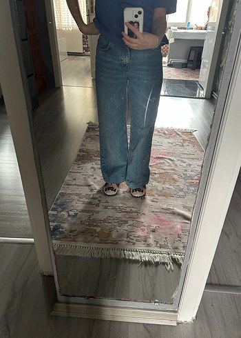 Bol Kesim Midi Boy Kot Pantolon - Görsel 2