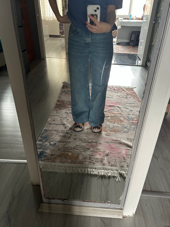 Bol Kesim Midi Boy Kot Pantolon - Görsel 2