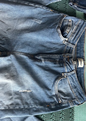 Kadın Mavi Denim Normal skinnyKot Pantolon - Görsel 5