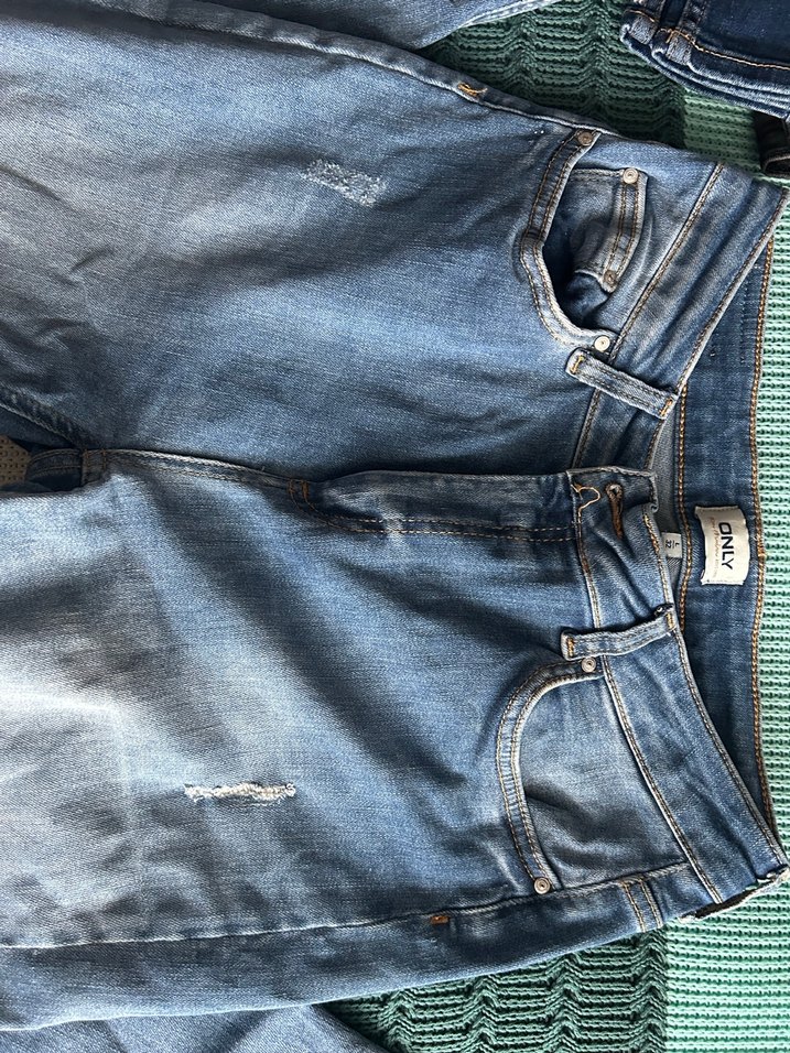 Kadın Mavi Denim Normal skinnyKot Pantolon - Görsel 5