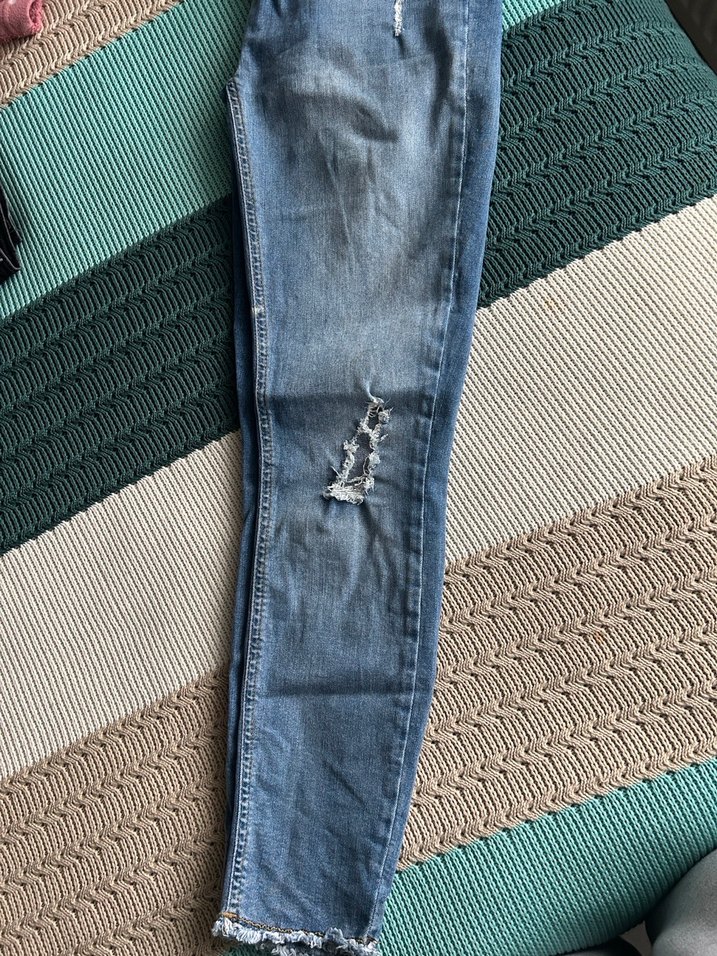 Kadın Mavi Denim Normal skinnyKot Pantolon - Görsel 2