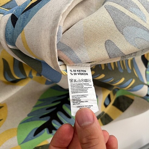 xl Beden ten rengi Renk Misell Çiçekli Keten Bluz