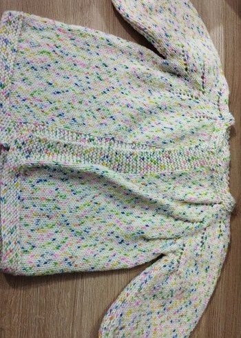 Kız Bebek Çok Renkli Bohem Örgü Hırka - Görsel 2