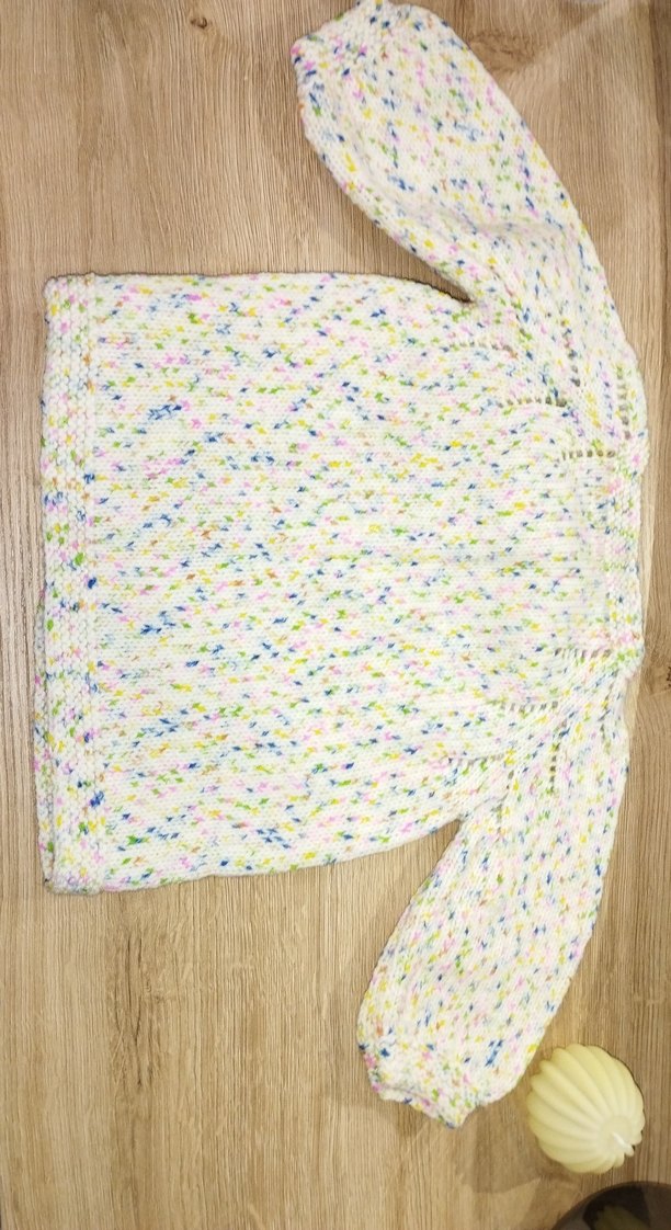 Kız Bebek Çok Renkli Bohem Örgü Hırka - Görsel 3