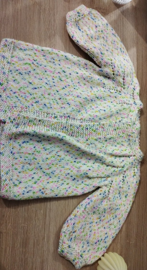 Kız Bebek Çok Renkli Bohem Örgü Hırka - Görsel 2