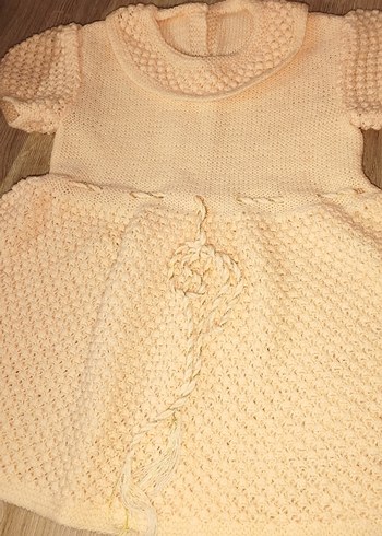 Kız Çocuk Bohem Örgü El emeği Elbise - Görsel 2